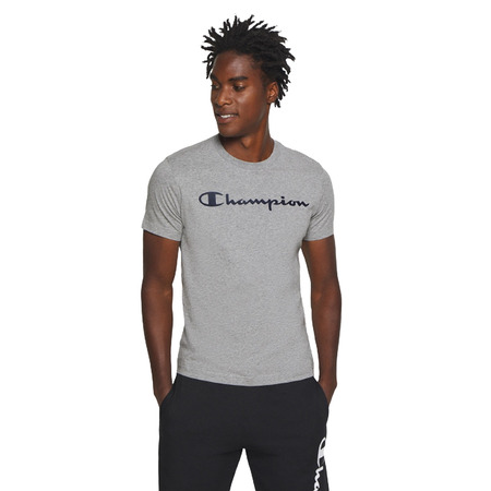 Champion Legacy Cotton Contrast Scrip Logo T-shirt "Grey"