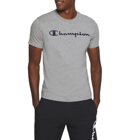 Champion Legacy Cotton Contrast Scrip Logo T-shirt "Grey"