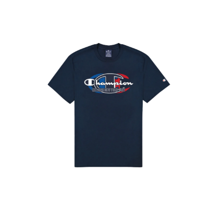 Champion Legacy Front Champion Logo Print T-Shirt "Navy"