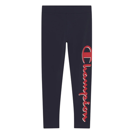 Champion Legacy Girls Leggings Script Logo Print "Navy"