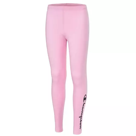 Champion Legacy Girls Script Logo Stretch Leggings "Pink"