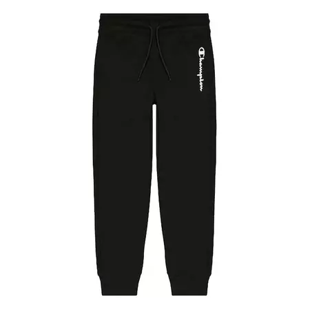 Champion Legacy Girls Vertical Small Script Logo Pants "Black"