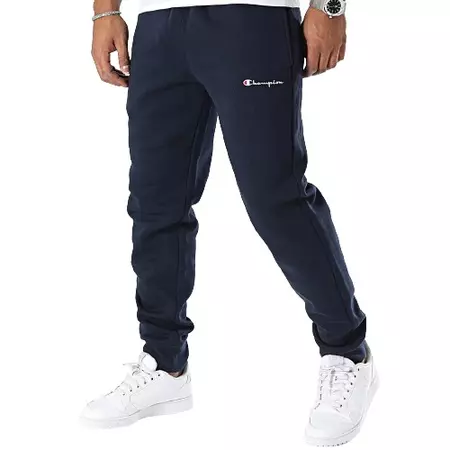 Champion Legacy Slim Fit Scrip Logo Embroidered Cuff Pants "Navy"