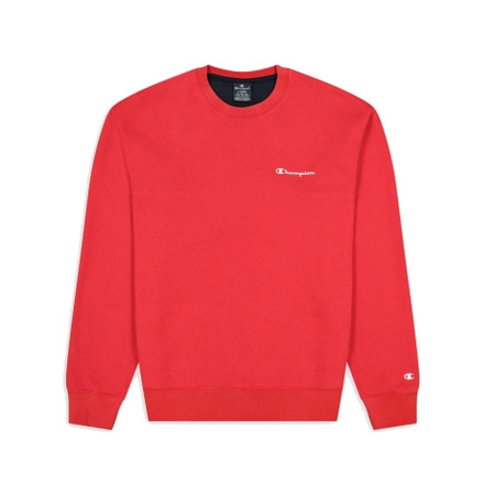 Champion Legacy Spliced Script Logo Print Sweatshirt "Red"