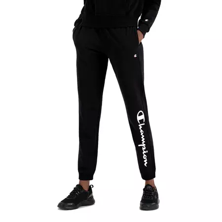 Champion Legacy Wn´s Contrast Script Logo Print Cuffed Joggers "Black"