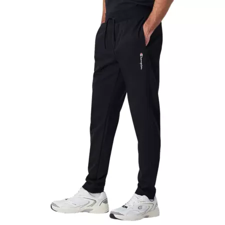 Champion Logo Straight Leg Fleece Slim Fit Joggers "Black"