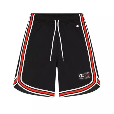 Champion Retro Basketball Mesh Shorts "Black-Red"