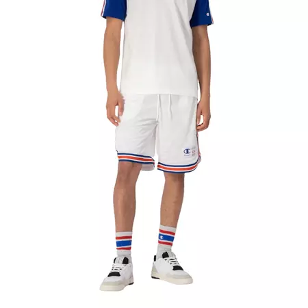 Champion Retro Basketball Mesh Shorts "White-Blue"