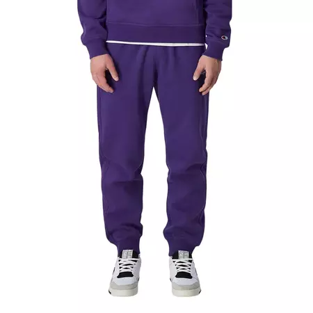 Champion Small Logo Rib Cuff Fleece Joggers "Dark Purple"