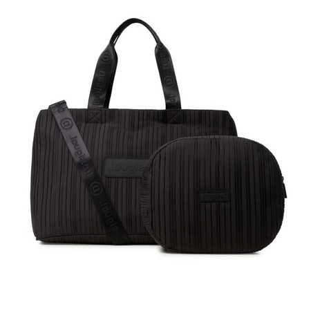 Desigual Duffle Bag Pleats Black