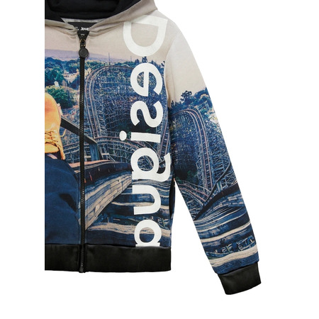 Desigual Kids Hooded Horizonte Print Sweatshirt