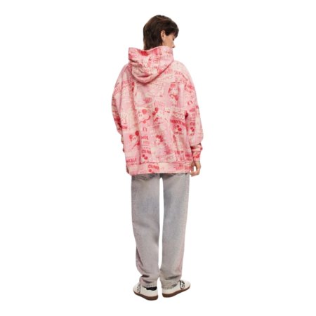 Desigual Mickey Mouse Hoodie with Drawstring "Pink"