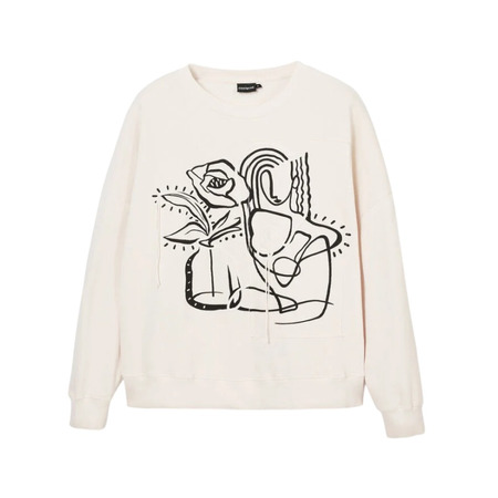 Desigual Oversized floral sweatshirt "Beige"