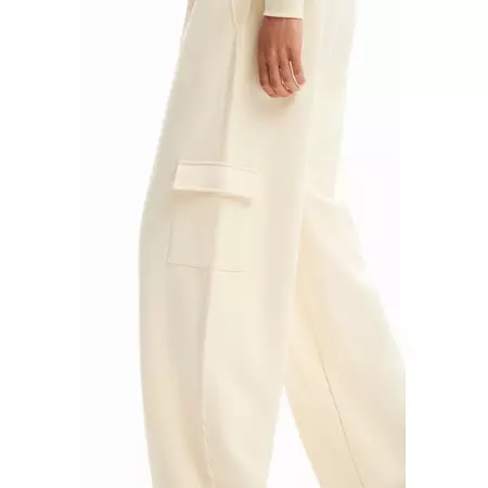 Desigual Wide-leg Cargo Trousers "Raw"