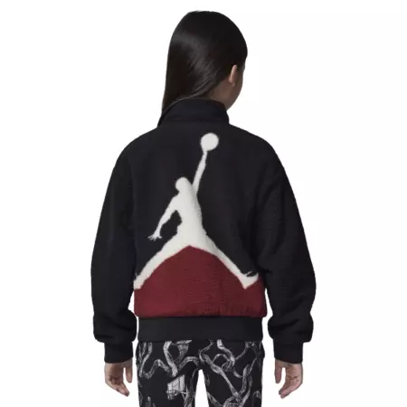 Jordan Girls Jumpman High Pile Sherpa Jacket "Black"