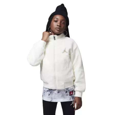 Jordan Girls Jumpman High Pile Sherpa Jacket "Sail"