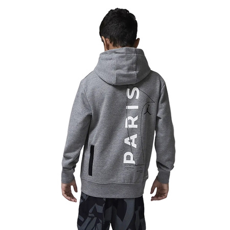 Jordan Kids Paris Saint-Germain French Terry Pullover Hoodie "Carbon"