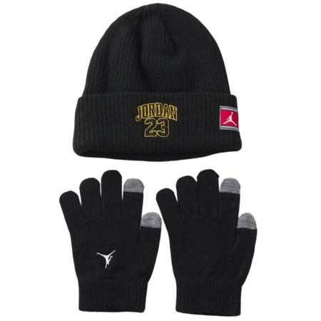 Jordan Kids JDB 23 Jersey Beanie and Gloves 2Piece Set "Black"