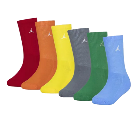 Jordan Kids JDB Everyday Essentials Crew 6 PPack Socks "Starfish"