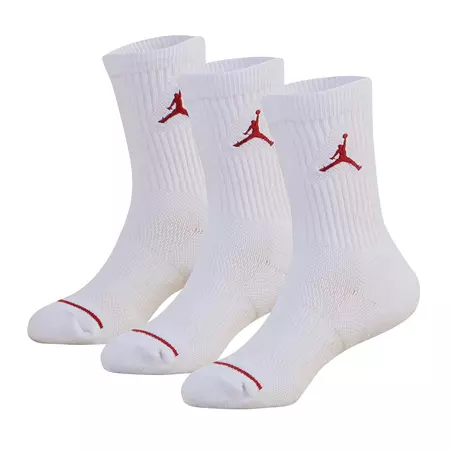 Jordan Kids Jumpman Crew Socks 3 Pair "White"