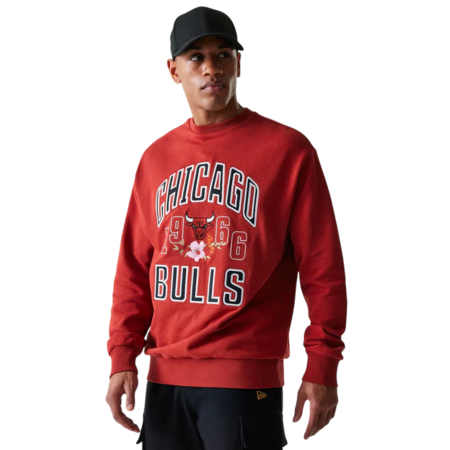 New Era NBA Chicago Bulls Floral Oversized Crew Neck Sweater