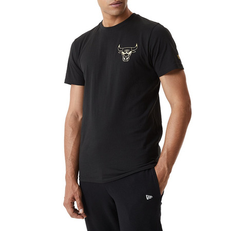 New Era NBA Chicago Bulls Metallic Tee "Black-Gold"