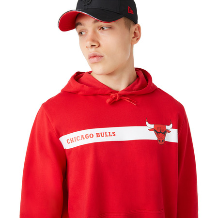 New Era NBA Chicago Bulls Team Logo Stripe Po Hoodie