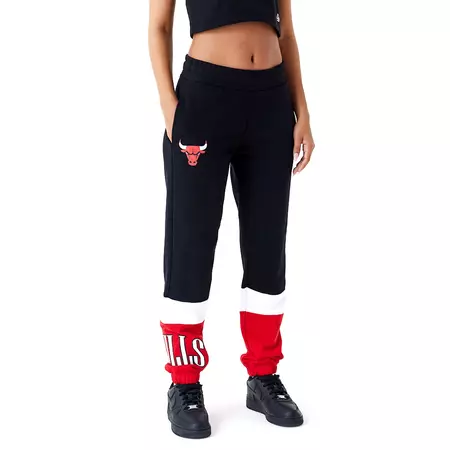 New Era NBA Chicago Bulls Womens Colour Block Joggers