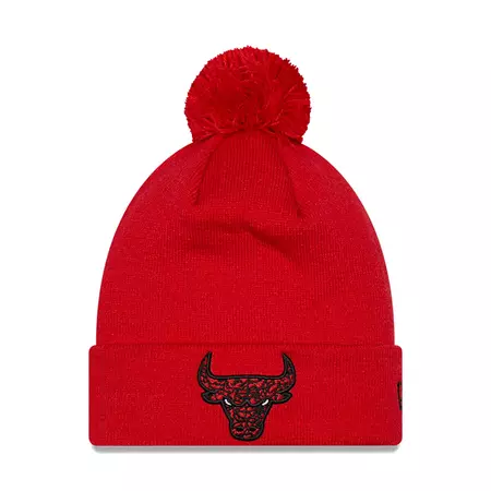 New Era NBA Infuill Chicago Bulls Bobble Beanie Pompom "Red"