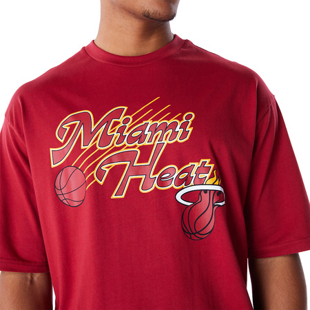 New Era NBA Miami Heat Script Oversized T-Shirt