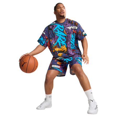 Puma Basketball Melo Phoenix AOP T-Shirt "Blue Crystal"