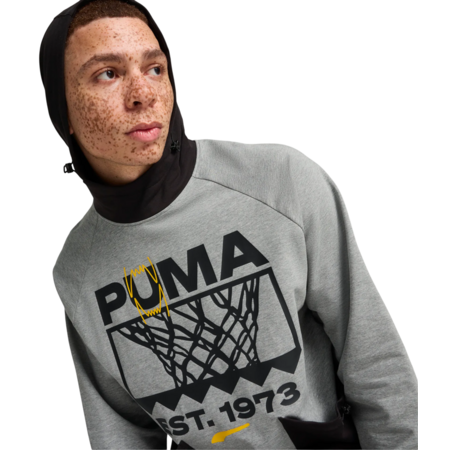 Puma Basketball Winning Shot Hoodie Fleece "Medium Gray"