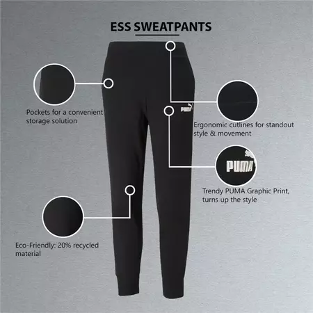 Puma ESS Sweatpants TR cl "Black - White"