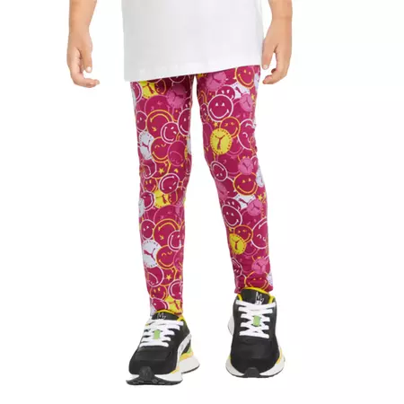 Puma Girls x SMILEY WORLD AOP Leggings