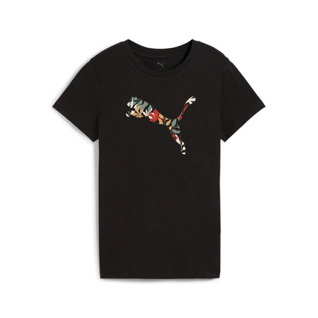 Puma GRAPHICS Floral Cat Logo Tee "Black"