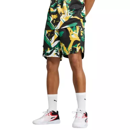 Puma Basketball Rival Rage Short AOP "Archive Green"