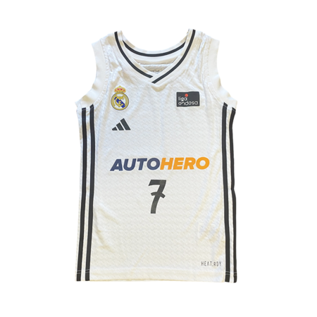 Real Madrid Camiseta Basket Niñ@ 1ª Equip 24/25 # 7 CAMPAZZO #