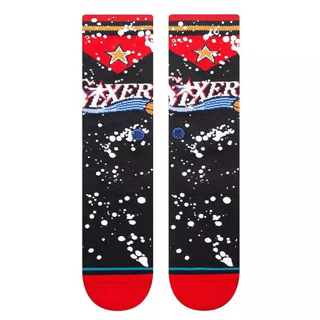 Stance Casual NBA Overspray Philadenphia Crew Socks