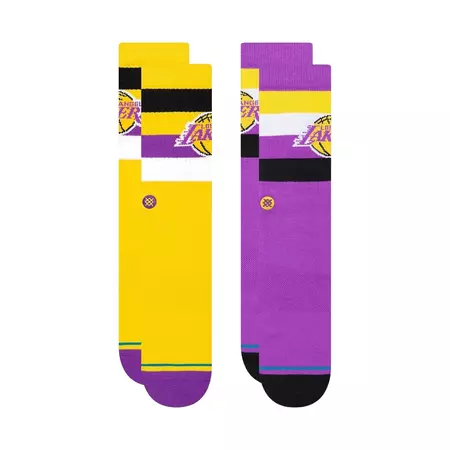 Stance NBA Casual Lakers ST 2 Pack Crew Socks