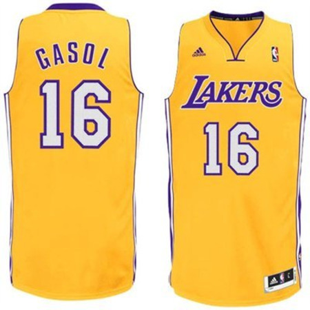 Camiseta Adidas NBA Swingman Gasol Lakers (amarilla/púrpura)