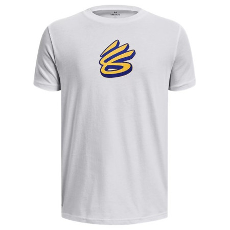 UA Boys Curry Drop Shadow Tee "White"