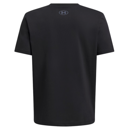 UA Boys' Split Big Logo Short Sleeve "Black-Downpour Gray"