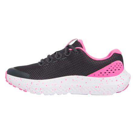 UA Girls' Grade School Surge 4 Running Shoes "Grey Pink"