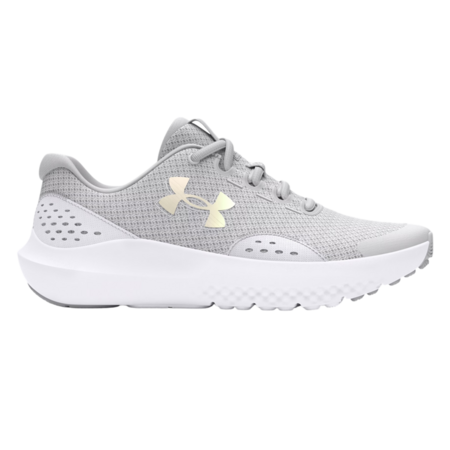 UA Girls' Grade School Surge 4 Running Shoes "Halo Gray"