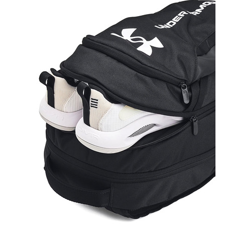 UA Hustle 6.0 Backpack "BlackWhite"