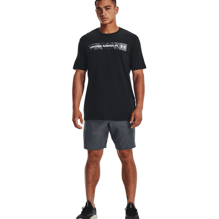 UA Men's Camo Chest Stripe Short Sleeve "Black"