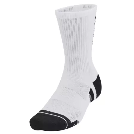 UA UnisexPerformance Tech 3-Pack Crew Socks "White-Black"