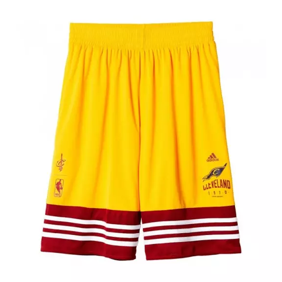 Adidas Basic Short Cleveland Cavaliers (amarillo/burdeos)