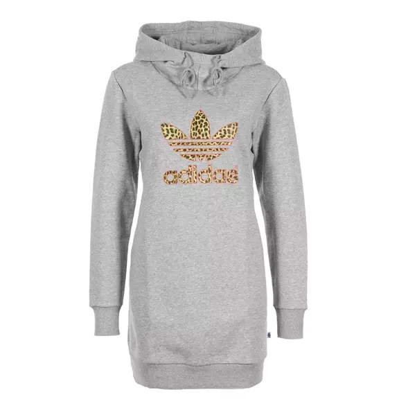 Adidas Original Hoodie Dress Logo Leopard (gris)