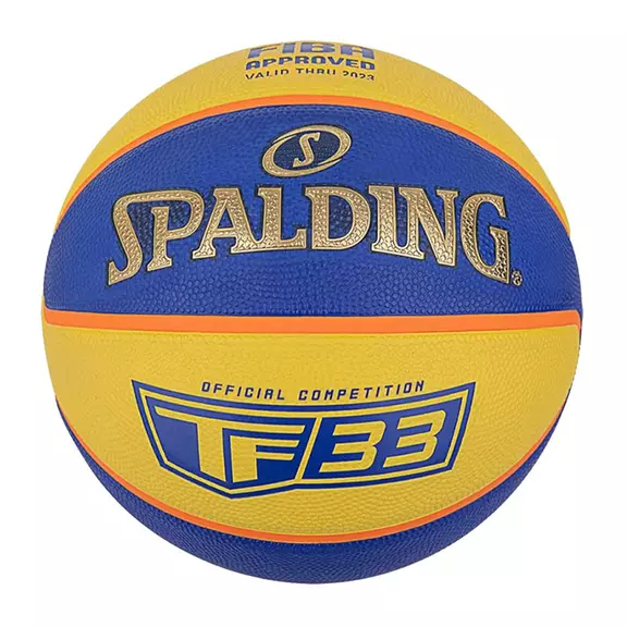 Balón Spalding All TF33 Yellow Blue Sz6 Rubber (Talla 6​​​​)